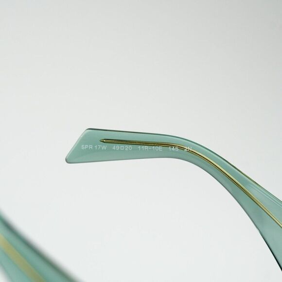 NEW Prada PR17WS 11R10E Sage Green Mirror Internal Silver Rectangle Sunglasses main image 11